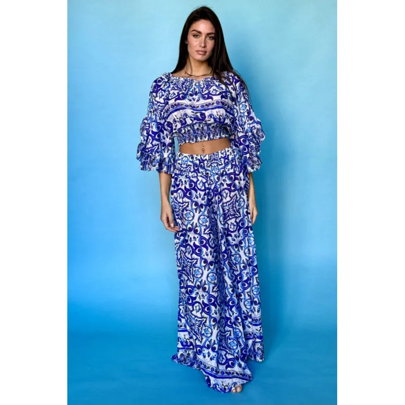 TOP UND HOSEN SET VIETRI ANTICA SARTORIA"LEONI AL SOLE“